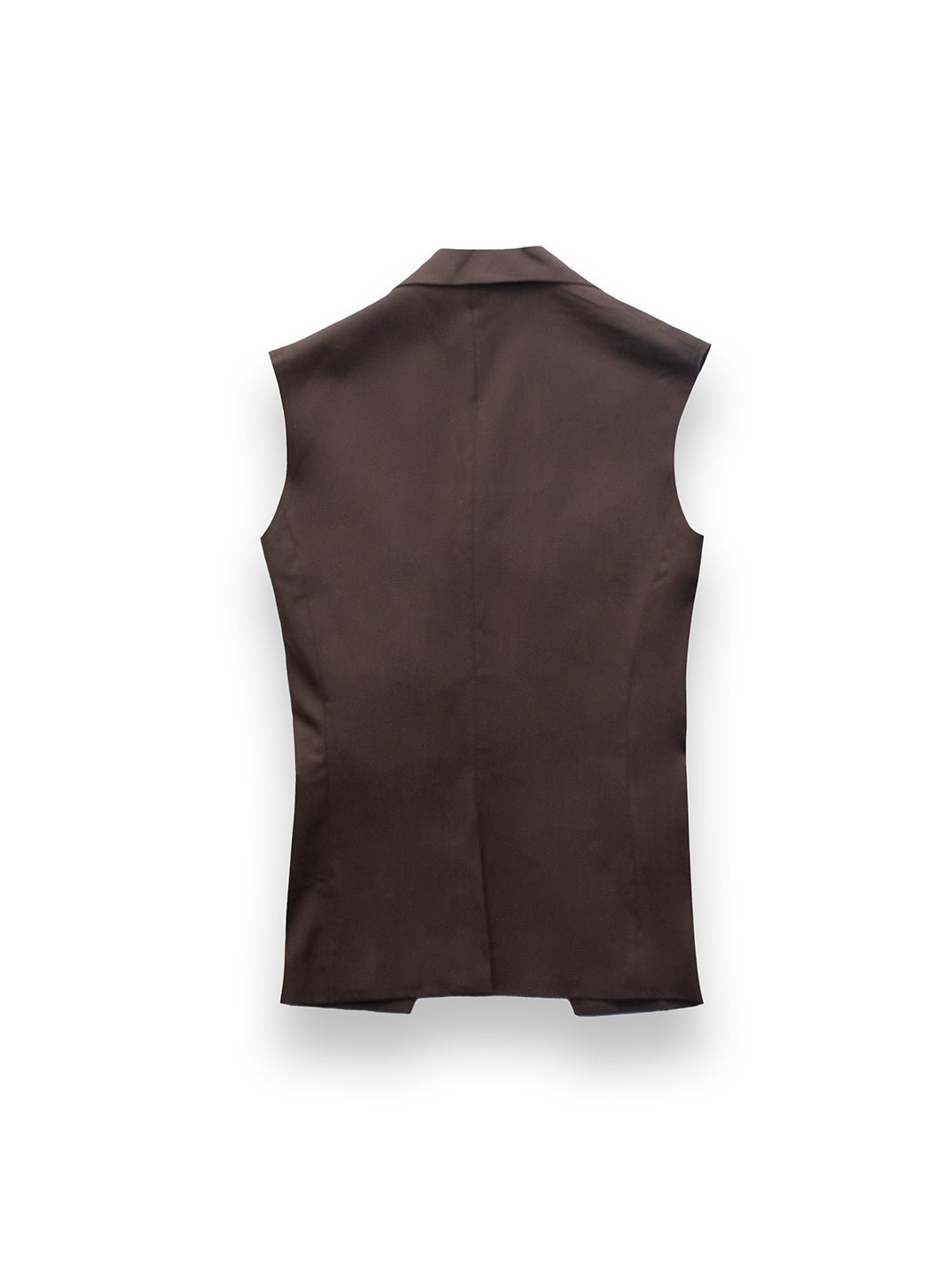 Brown Tailored Waistcoat With Pockets