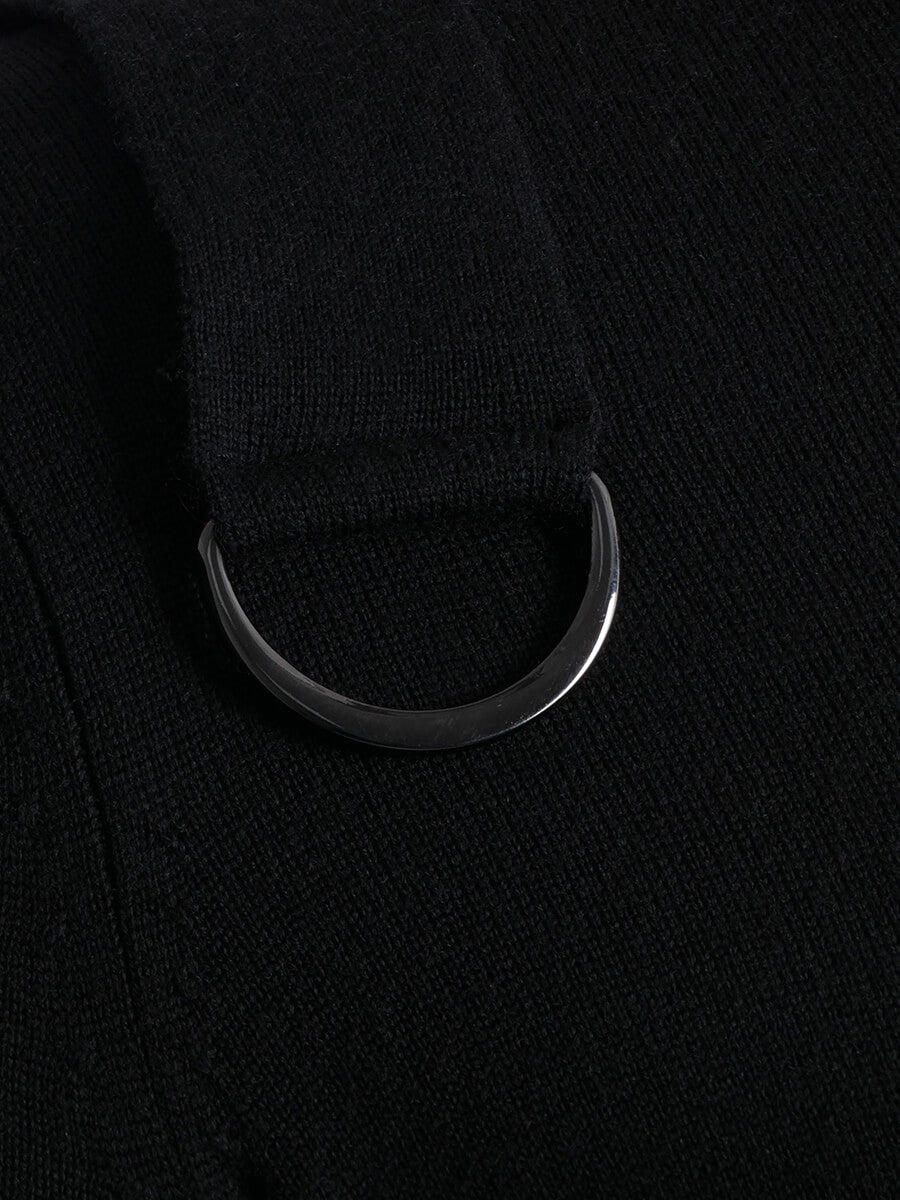 Black Sweater With Black Buckles