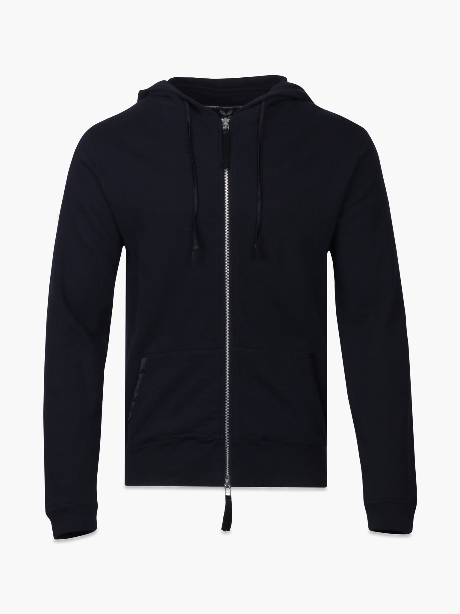 Black Wing Back Zip Up Hoodie