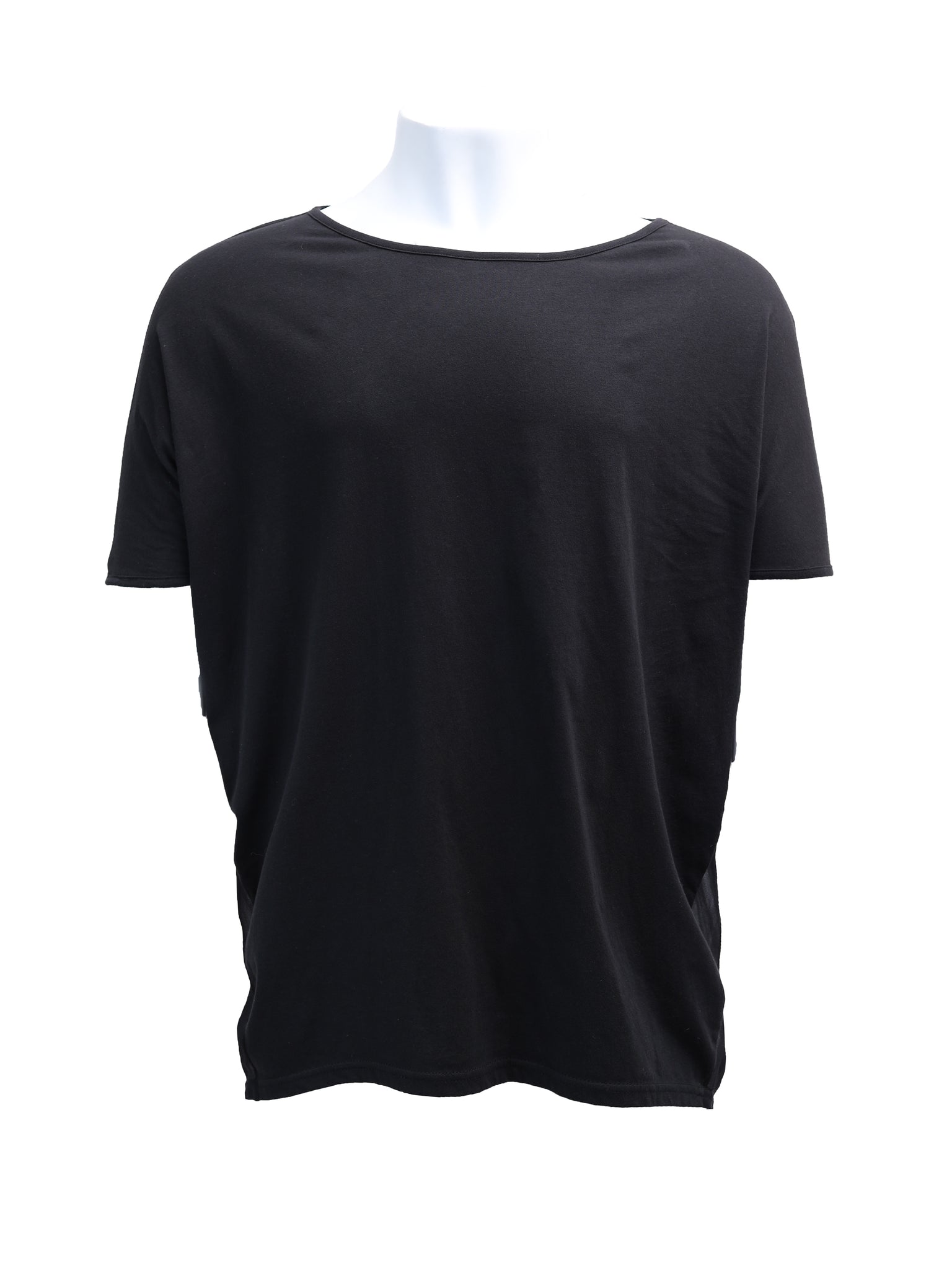 Black T-Shirt with Chiffon Back