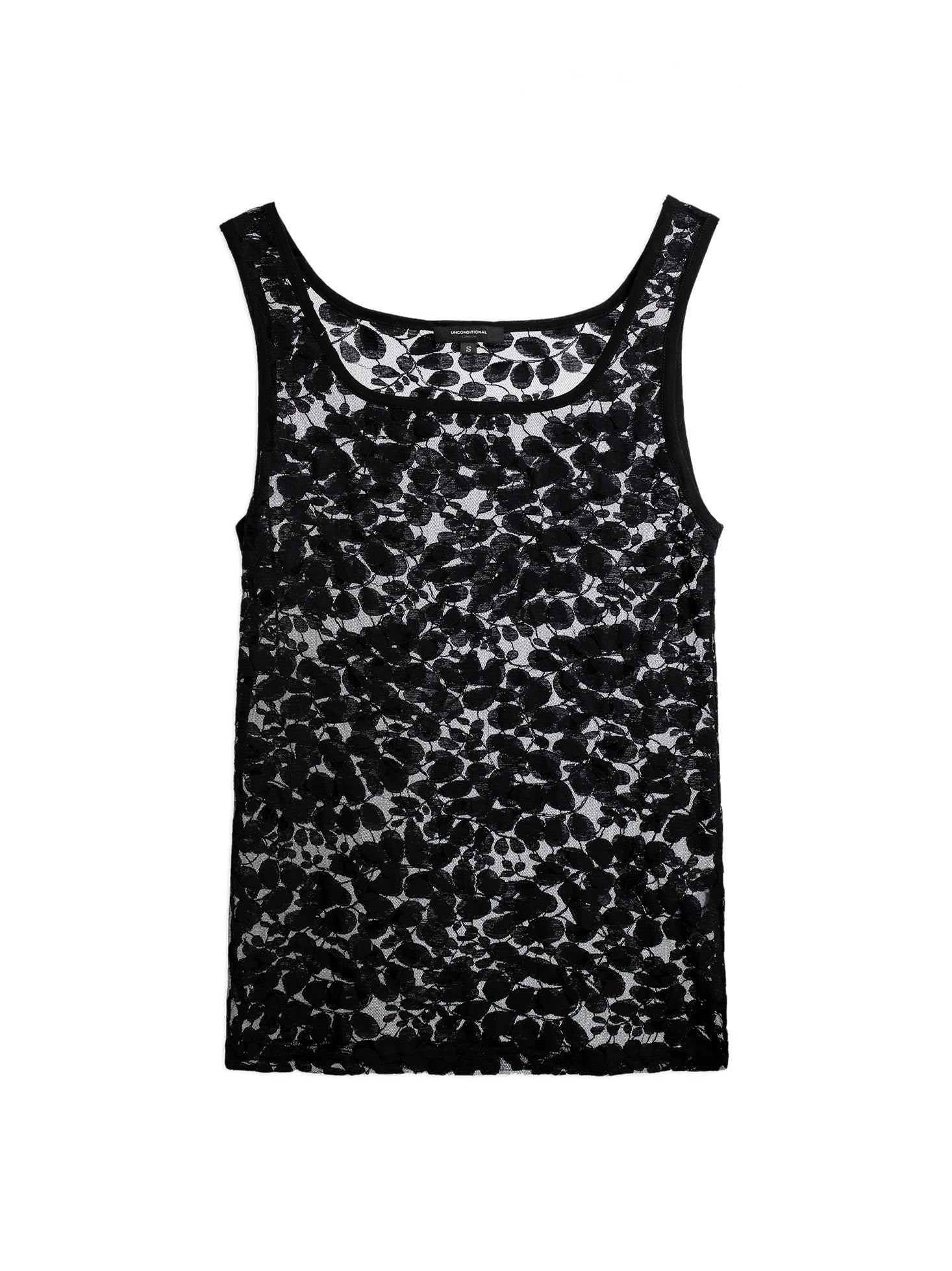 Black Floral Laced Vest