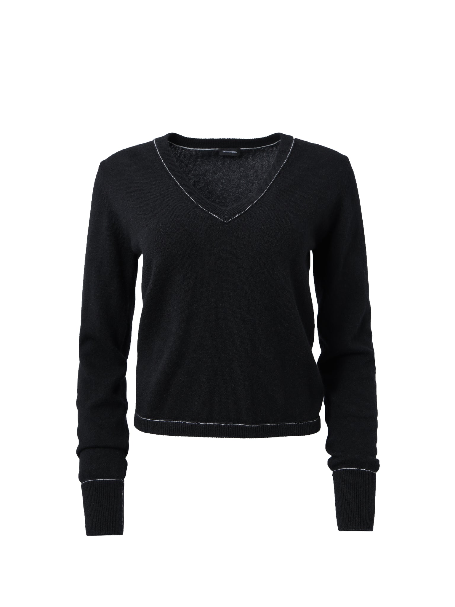 Black V-Neck Jumper