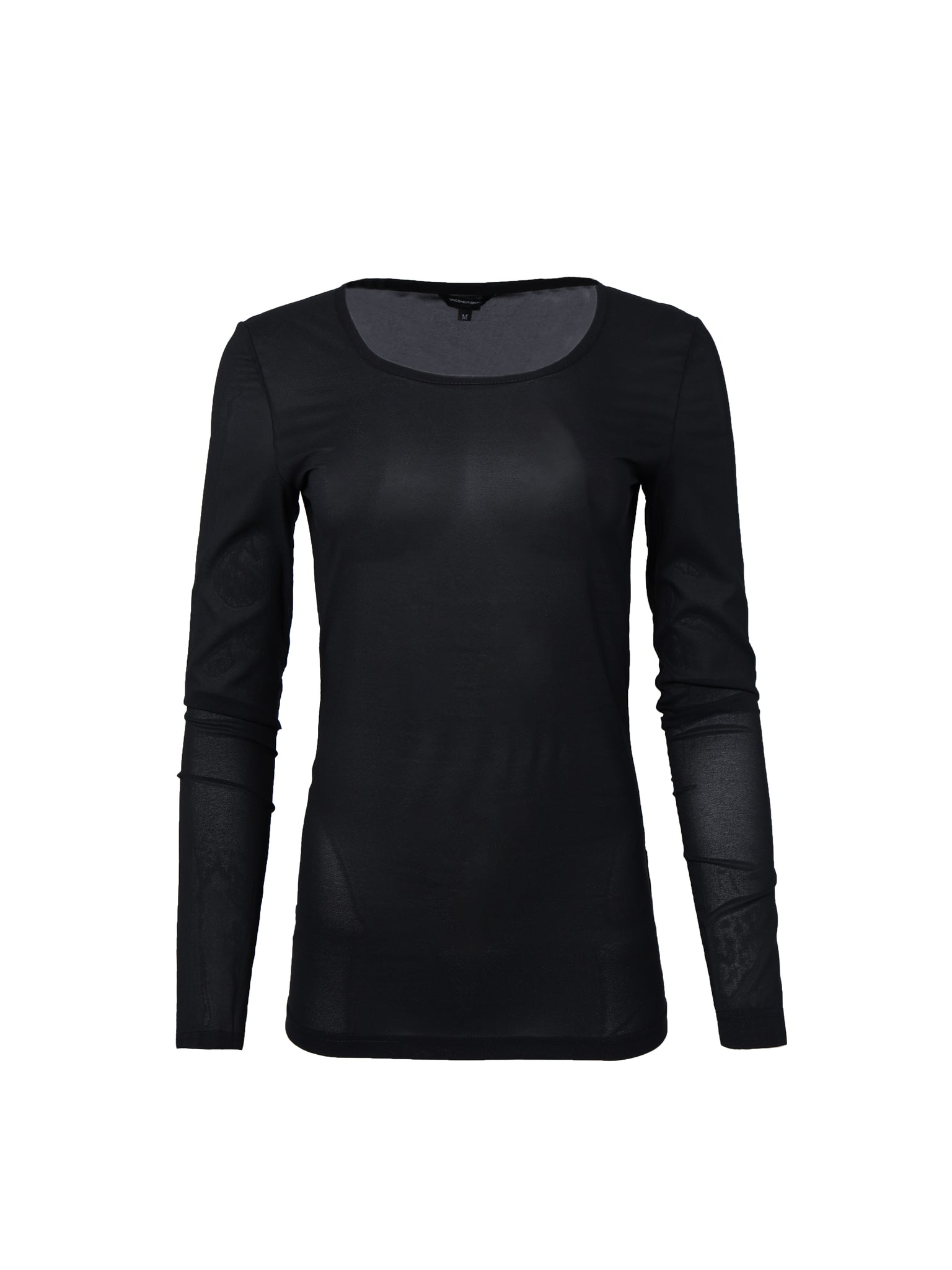 Black Silk Long Sleeved T-Shirt