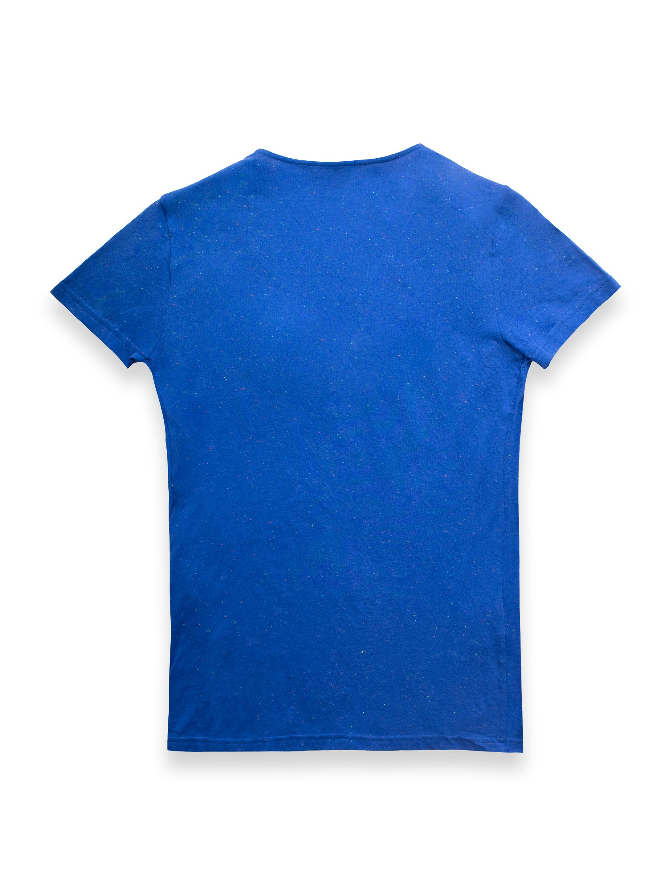 Blue T-Shirt Colourful Speckled Details