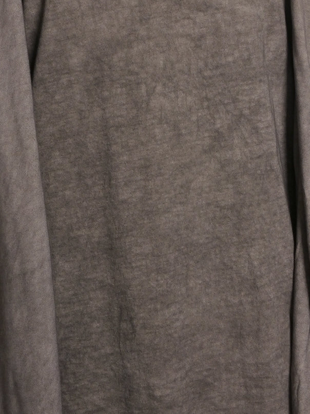 Long Sleeve Stone Grey Hoodie with Draping Detail