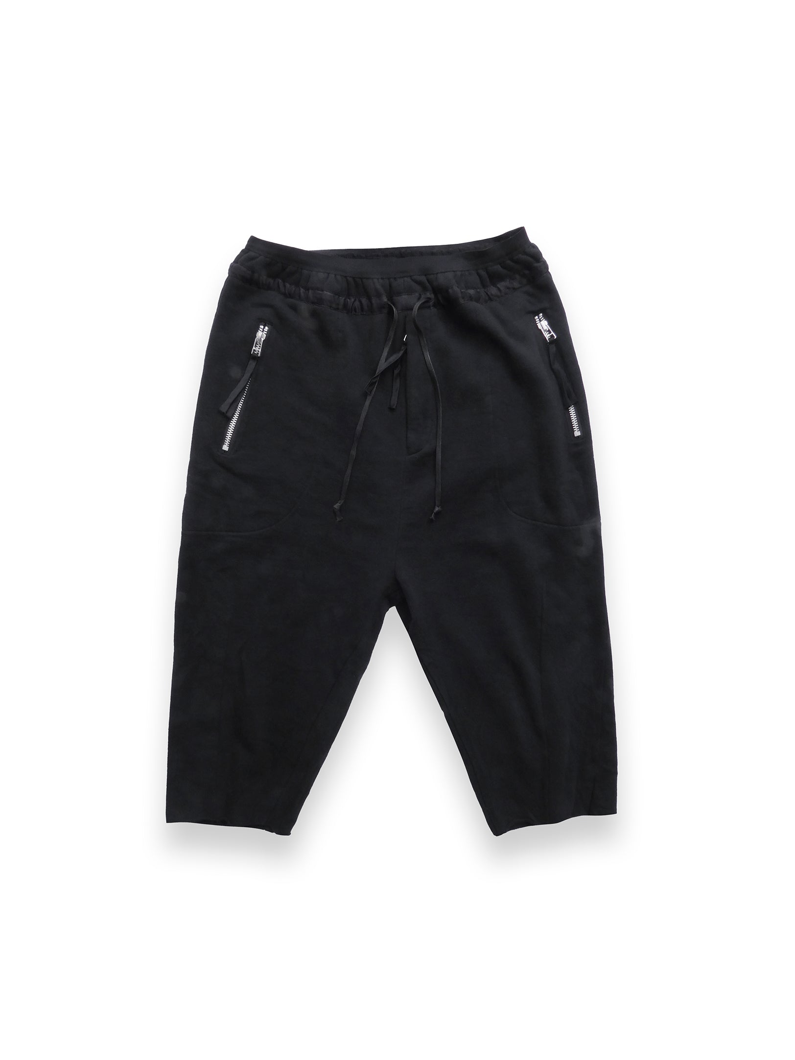Black 3/4 Length Jogger Shorts