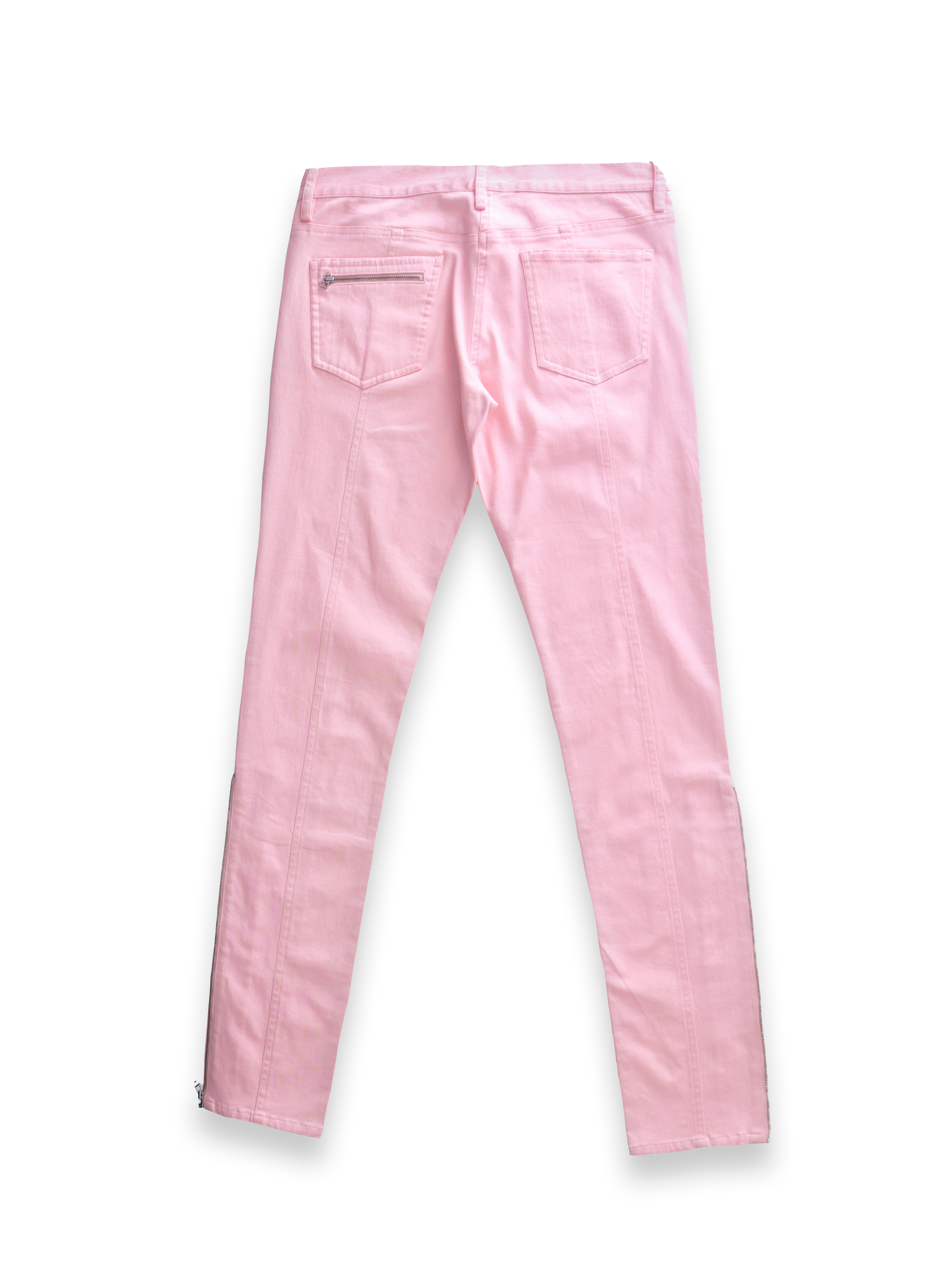 Pink Unconditional Jeans with Side Zips