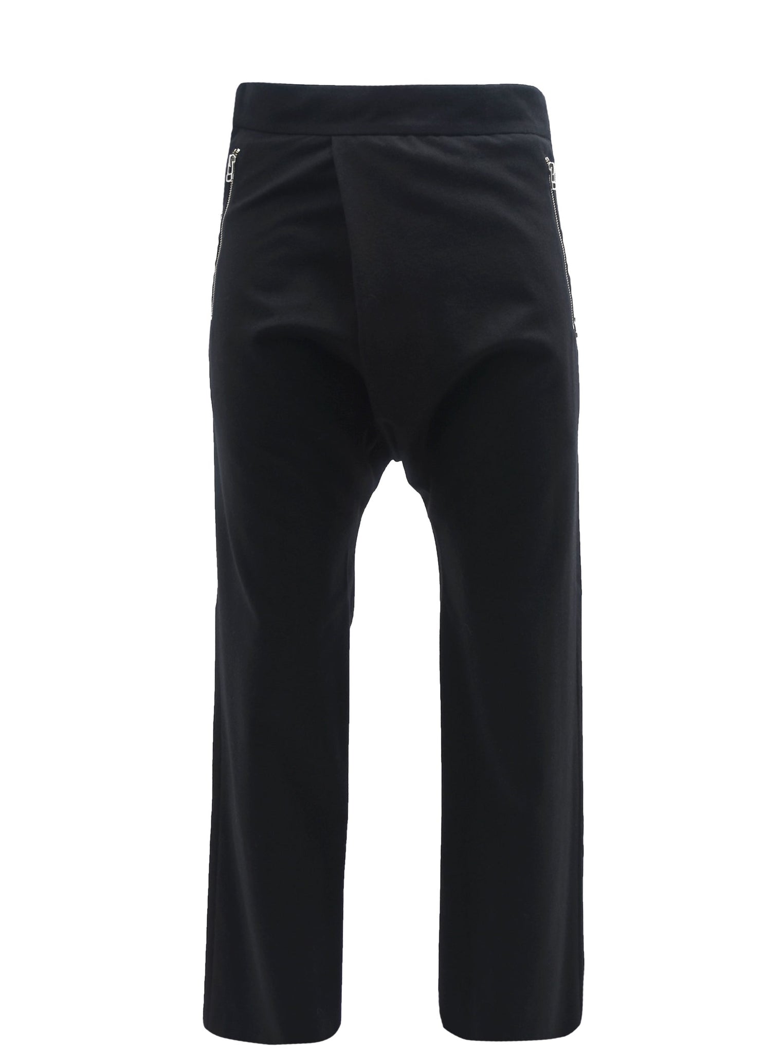 Asymmetric Wool Trousers in Black