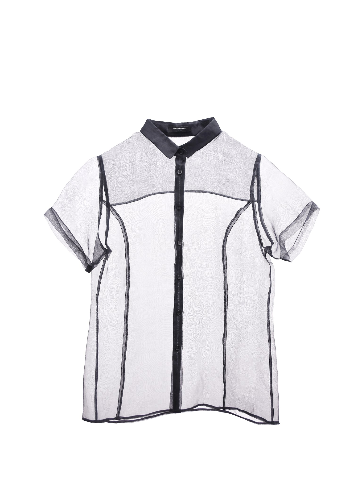 Black Mesh Short Sleeve Shirt