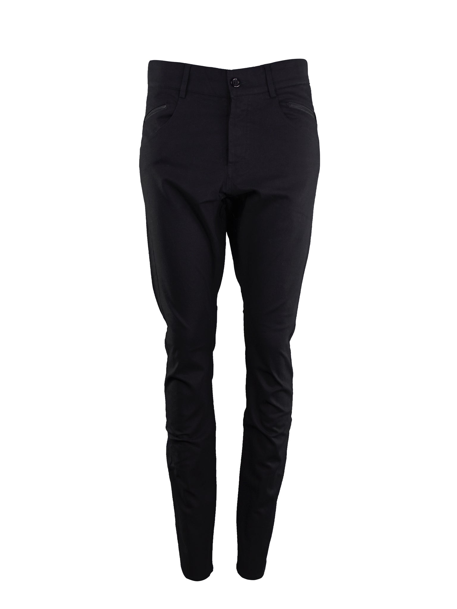 Black Leg Zip Jeans