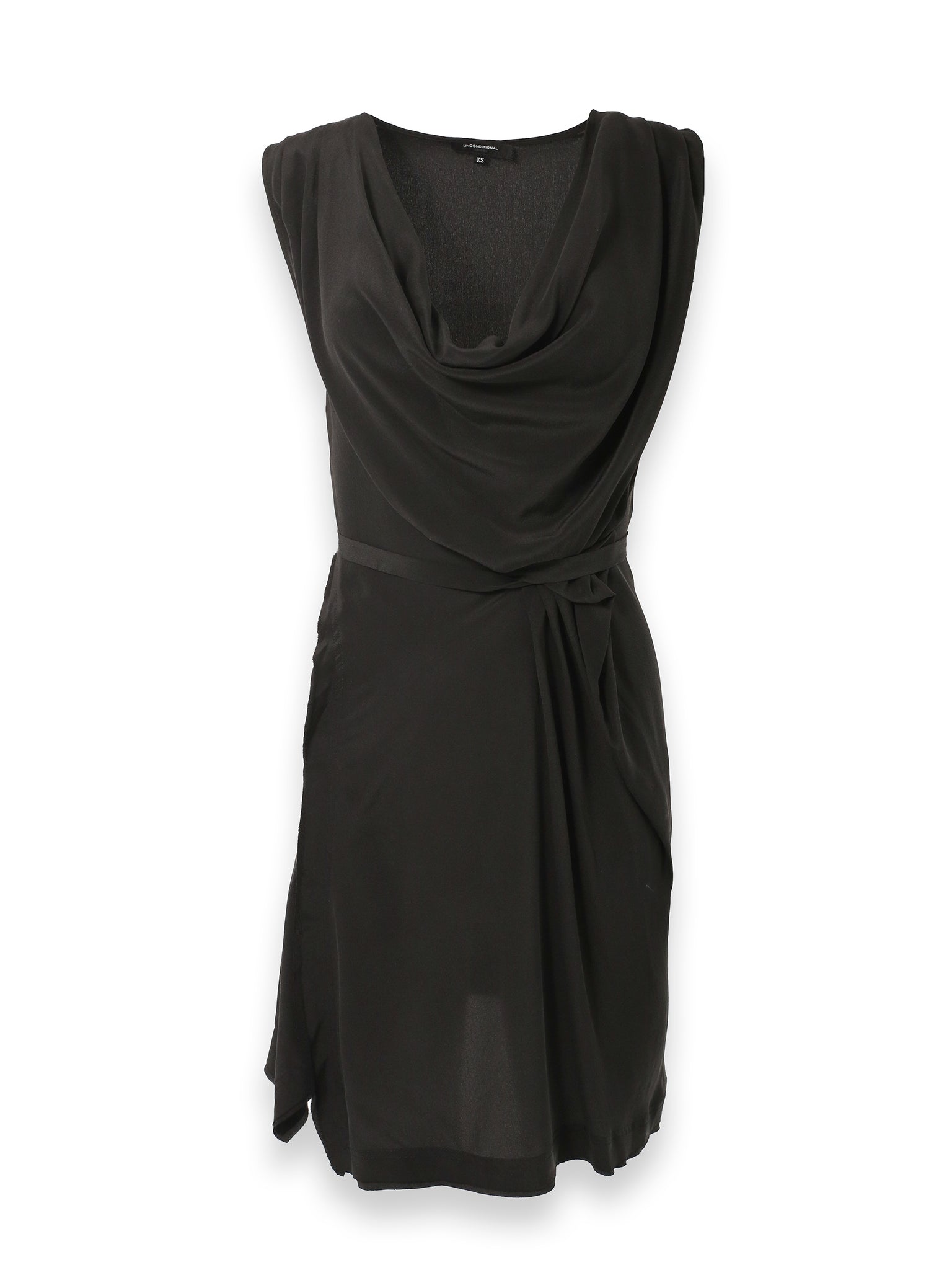 Black Sleeveless Tie Up Dress