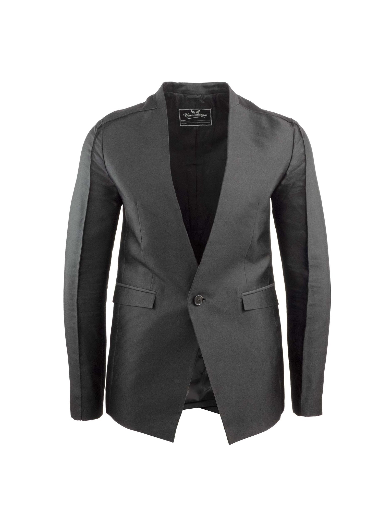 Black Lightweight Silk Blend Blazer