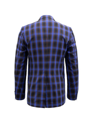 Blue Tartan Cutaway Blazer