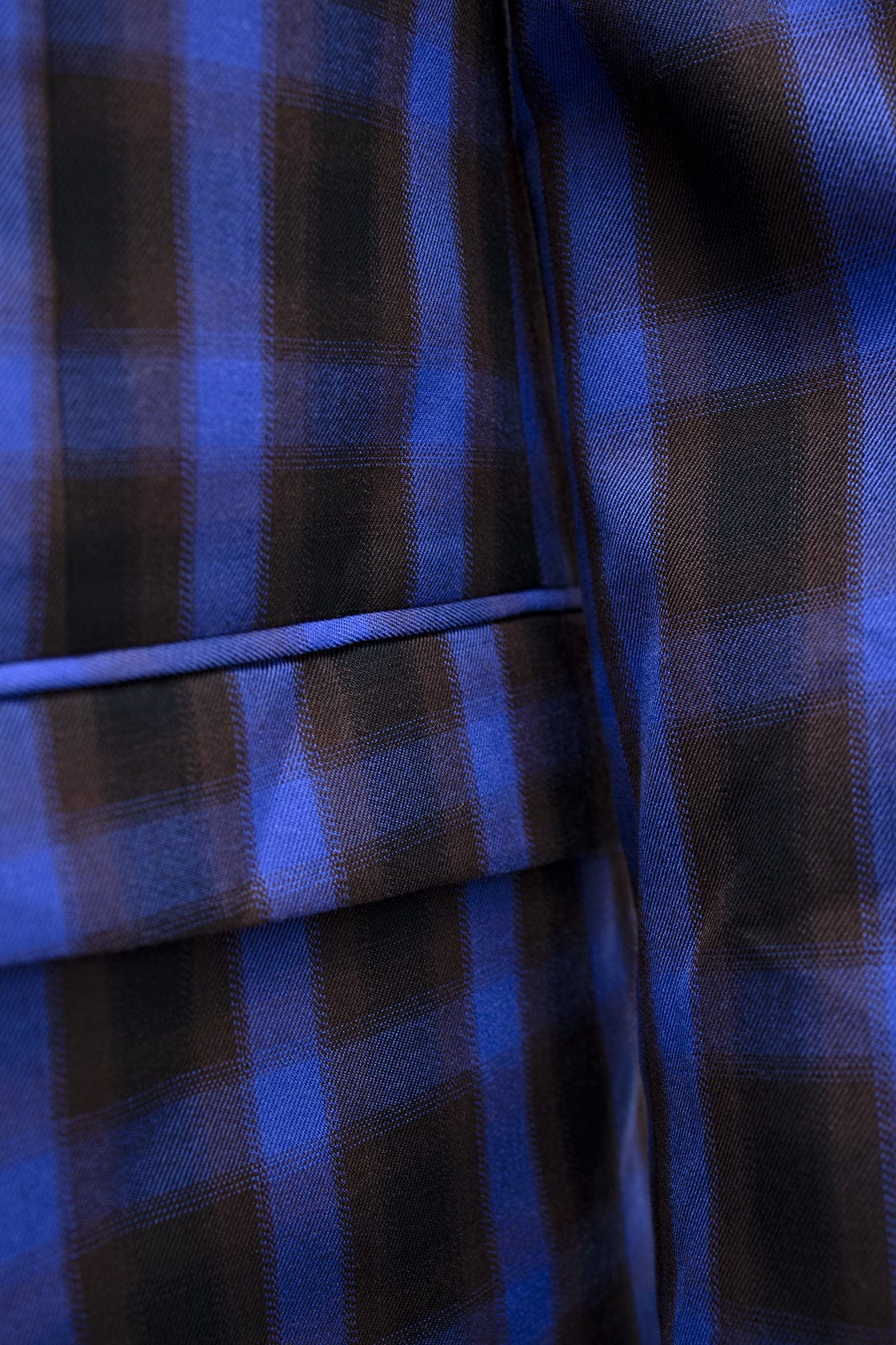 Blue Tartan Cutaway Blazer