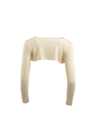 Cream Cashmere Top with Waist Tie