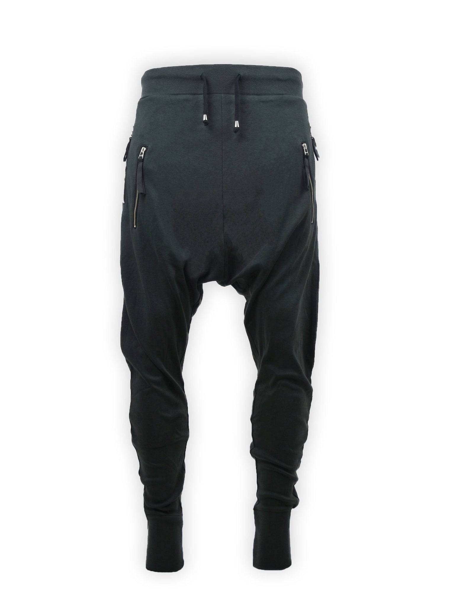 Dark Green Drop Crotch Joggers