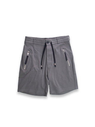 Dark Grey Jogging Shorts with Buckle and Zips