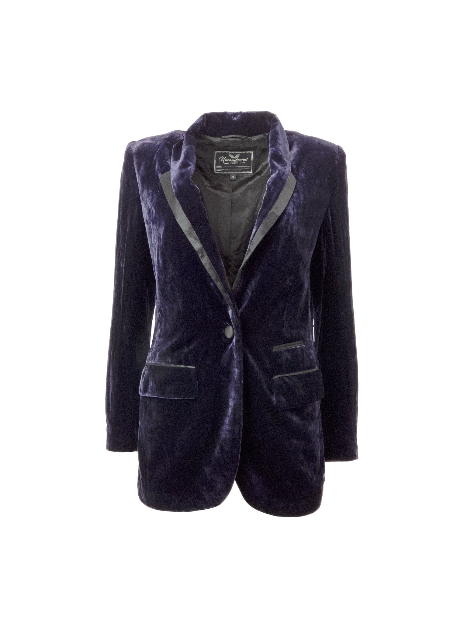 Deep Purple Velour Look Blazer