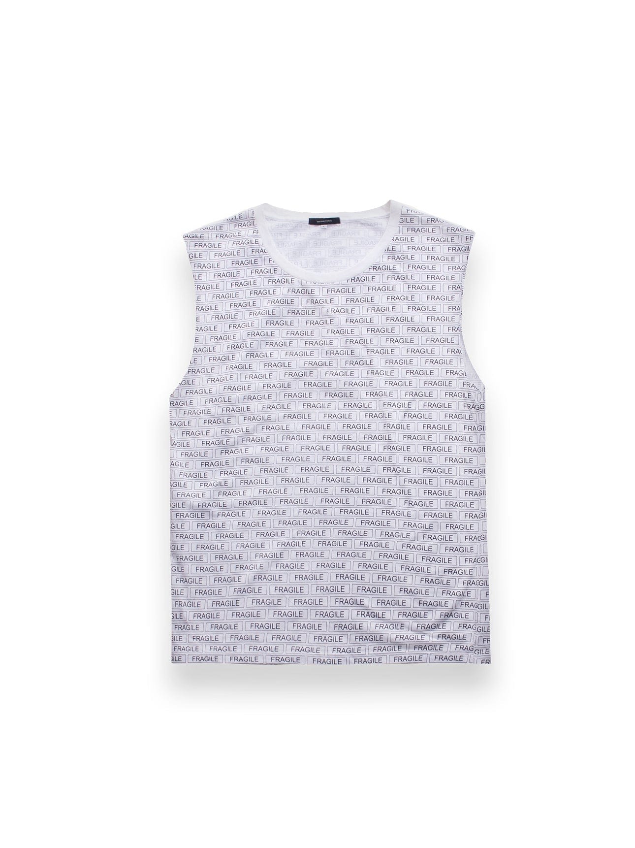 Fragile Graphic Black and White Tank Top