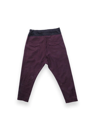 Grape Coloured Draw String Jogger Trousers