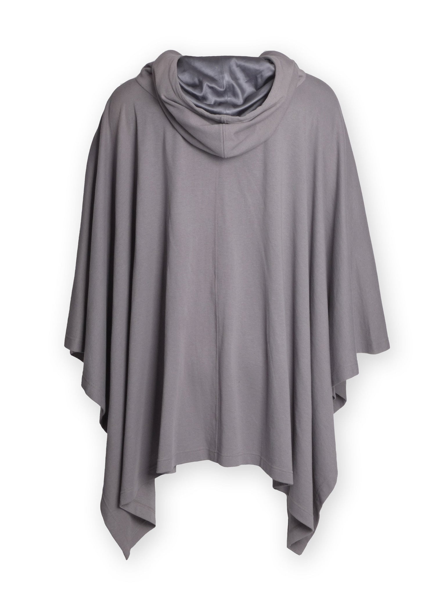 Grey Sleeveless Zip Up Poncho