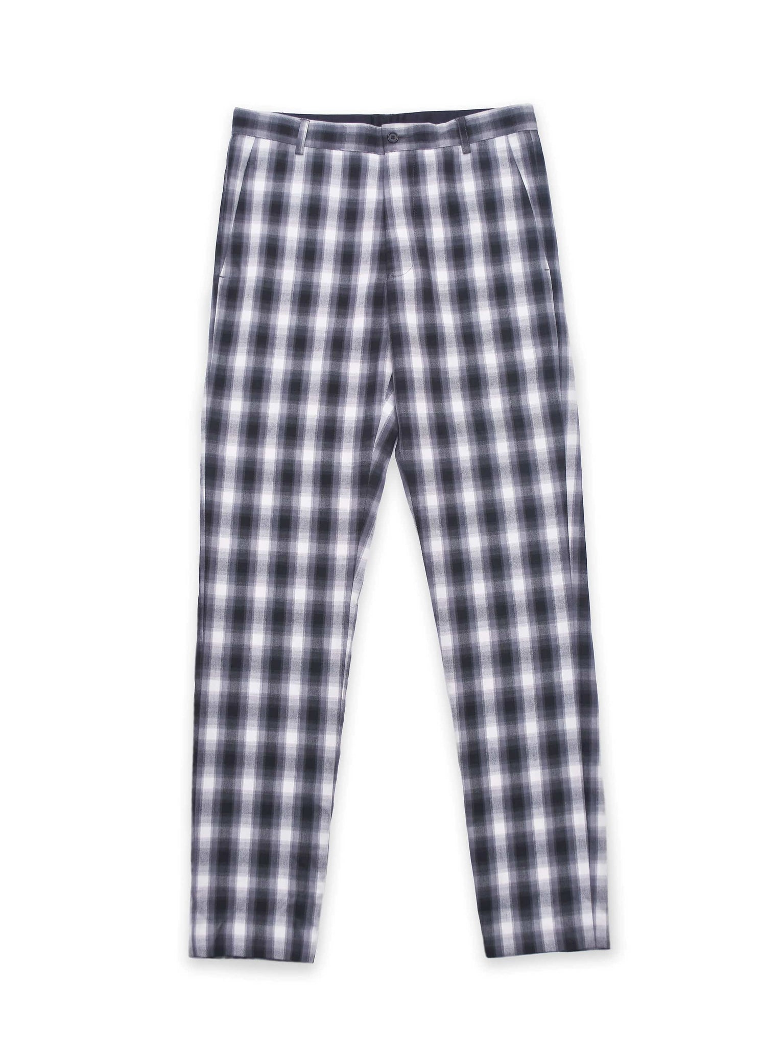 Grey Tones Checked Trousers