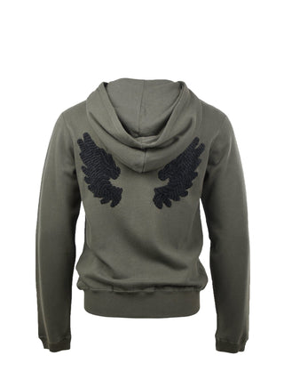 Khaki Angel Zip-Up Hoodie