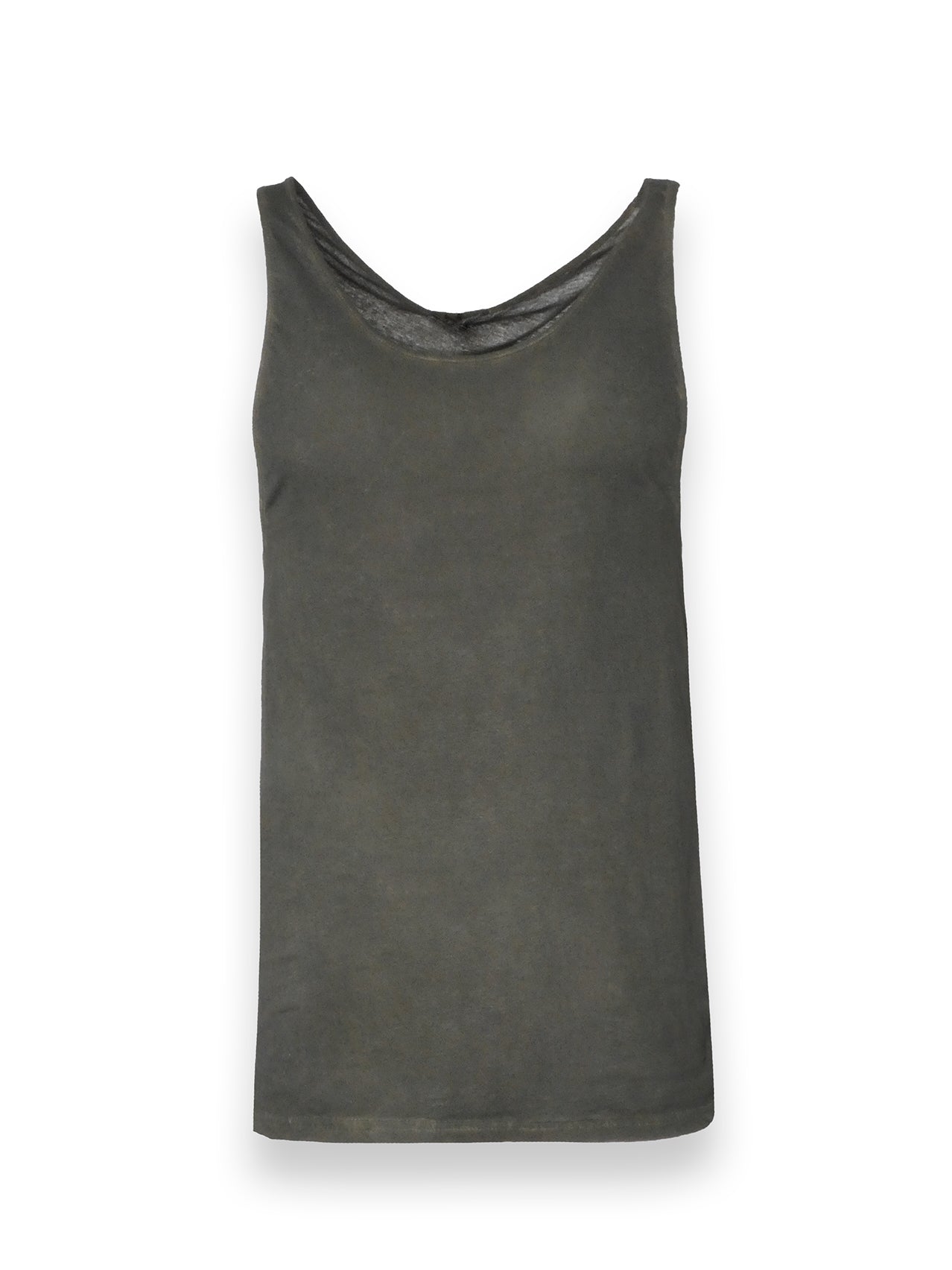 Khaki Grey Vest Top