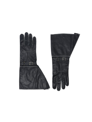 Leather Gloves with Buckle