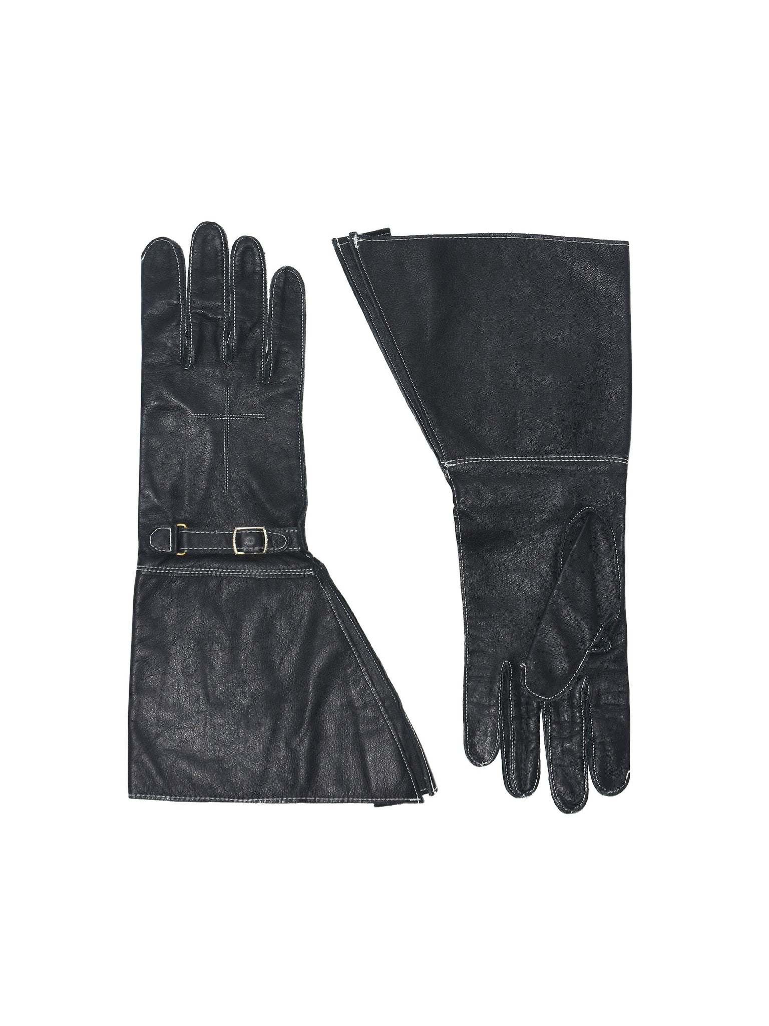 Leather Gloves with Buckle