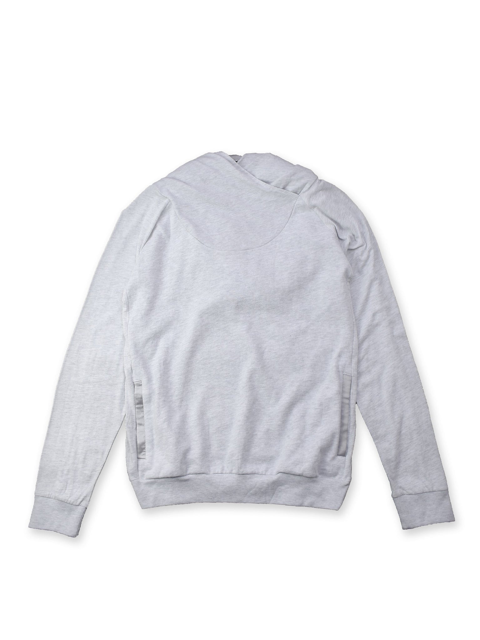 Light Grey Crossed Neck Lightweight Hoodie