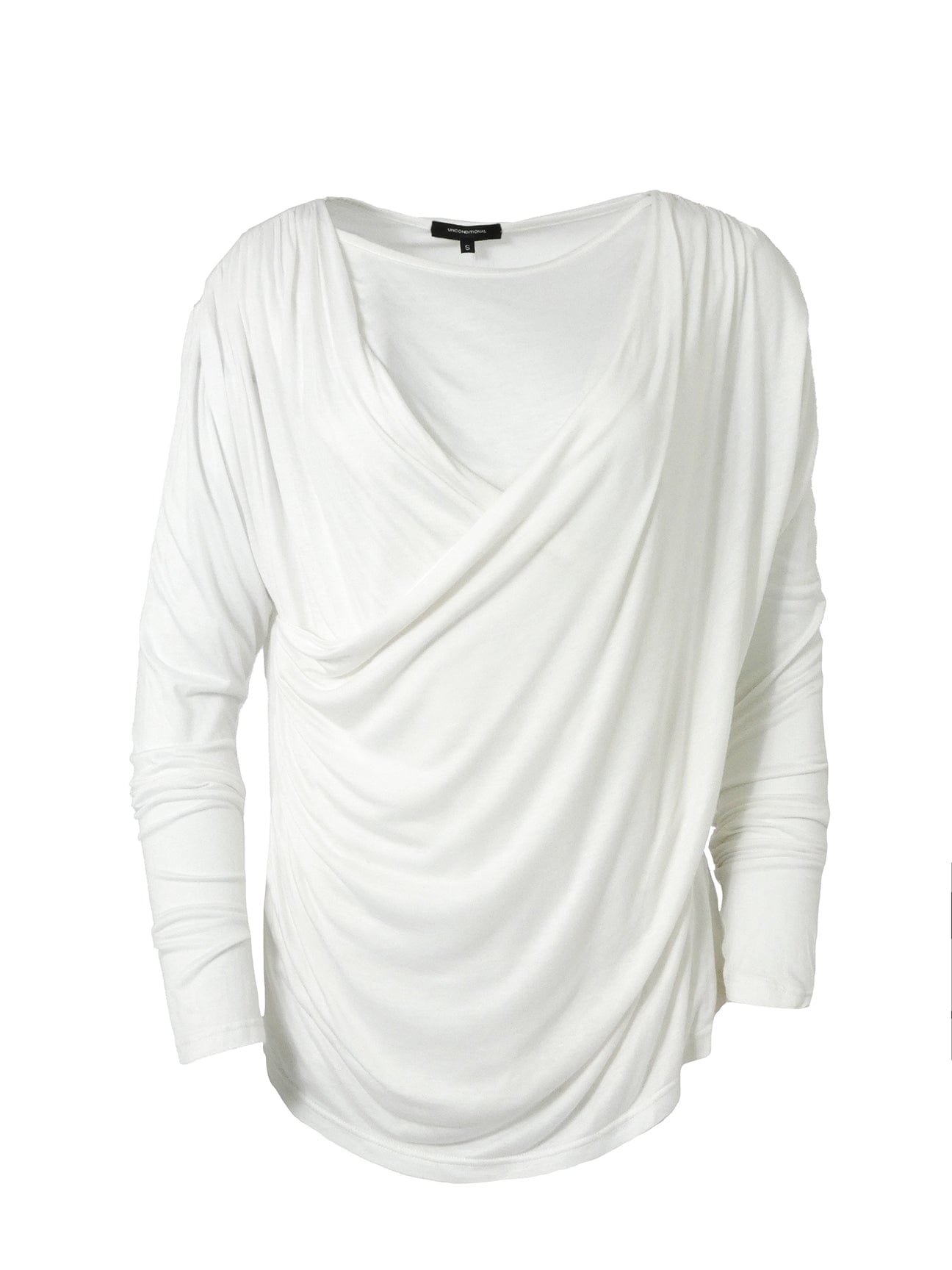 Long Sleeve White Wrap Around Top