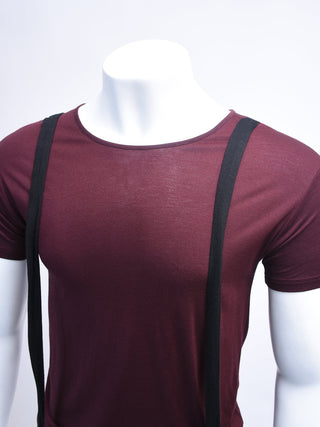 Maroon and Black Bondage T-Shirt