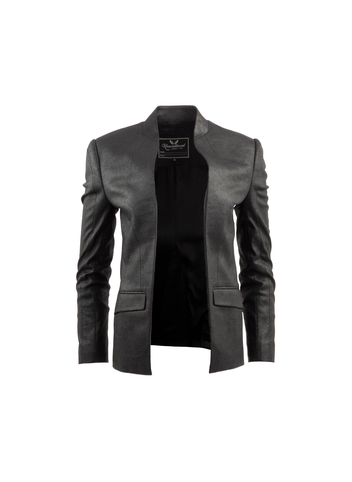 Matt Black Cutaway Blazer