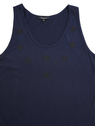 Midnight Vest with Stars Embroidery