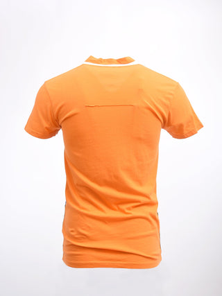 Multicoloured Orange V-Neck T-Shirt