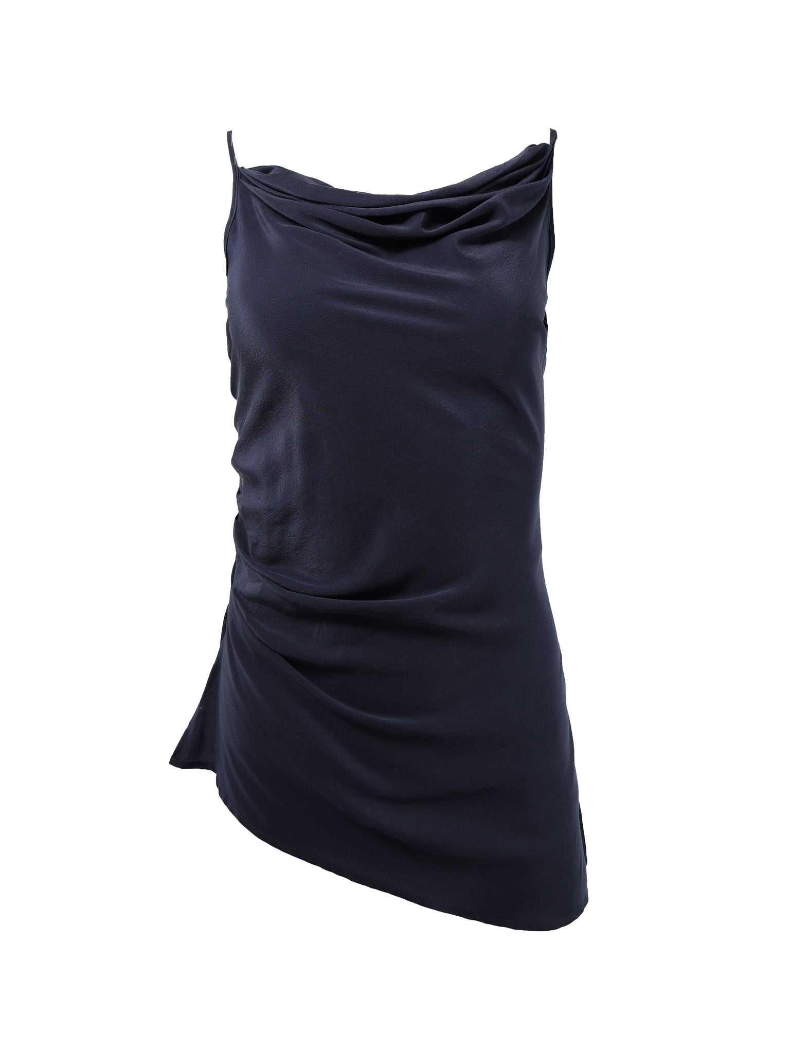 Navy Camisole Silk Top