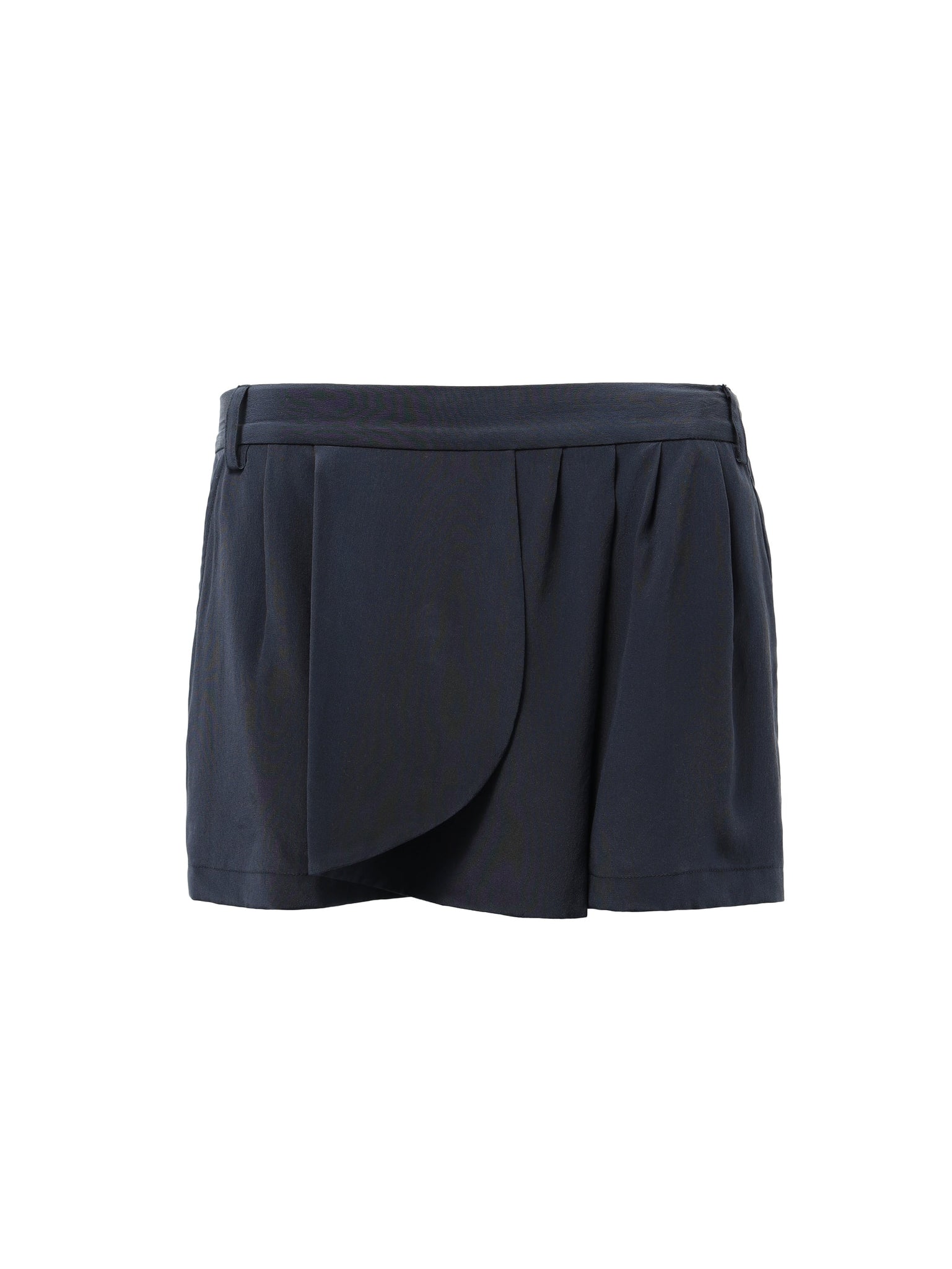 Navy Silk Skort