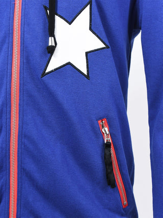 Navy Stars and Stripe Zip-Up Hoodie