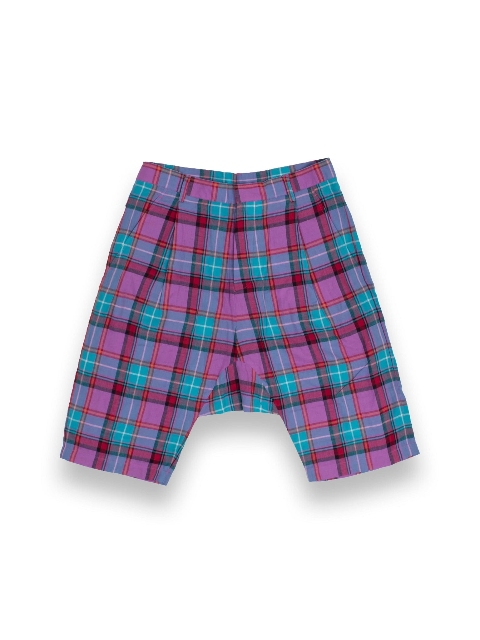 Purple Checkered Shorts