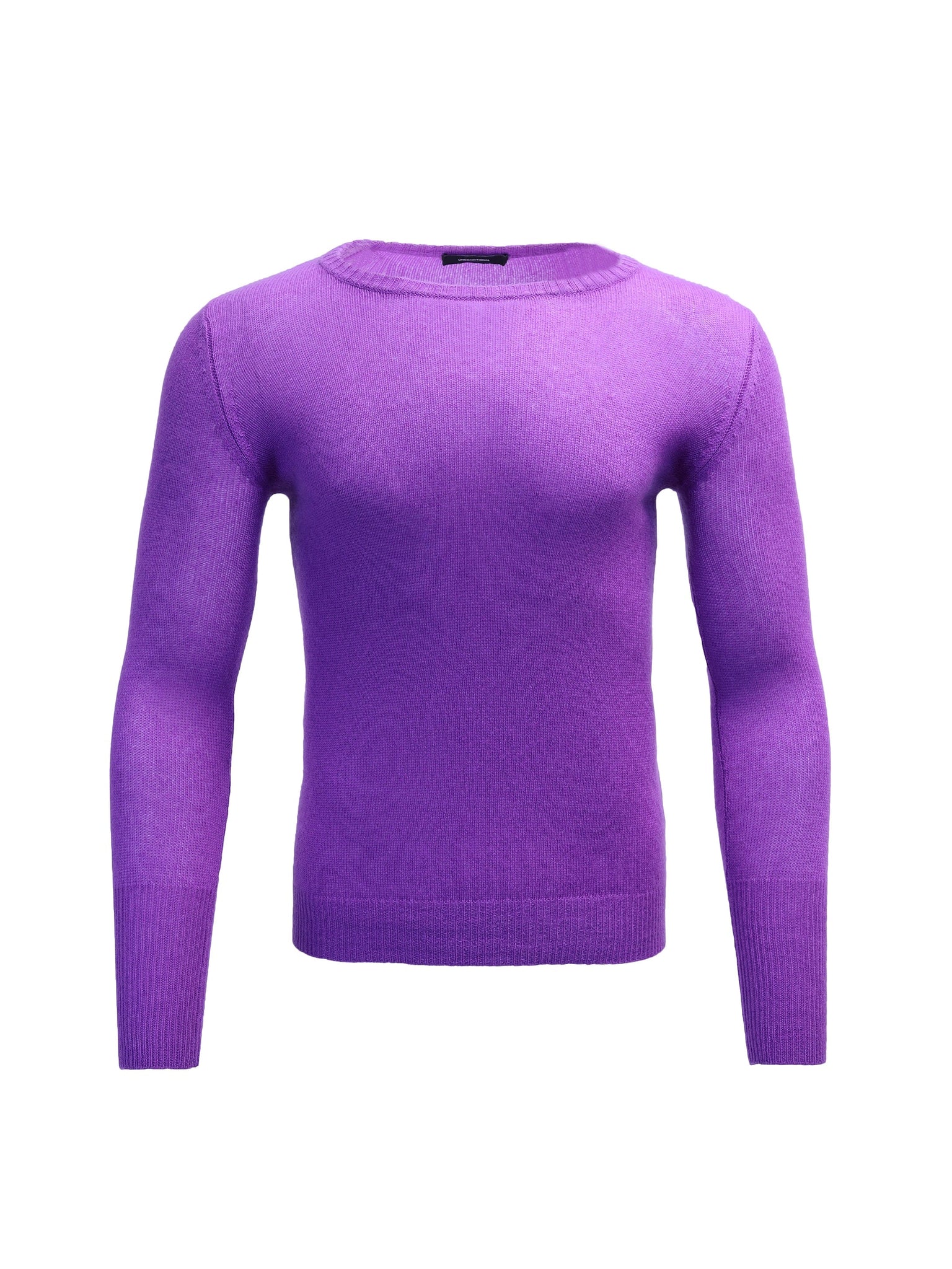 Purple Round Neck Cashmere Blend Jumper