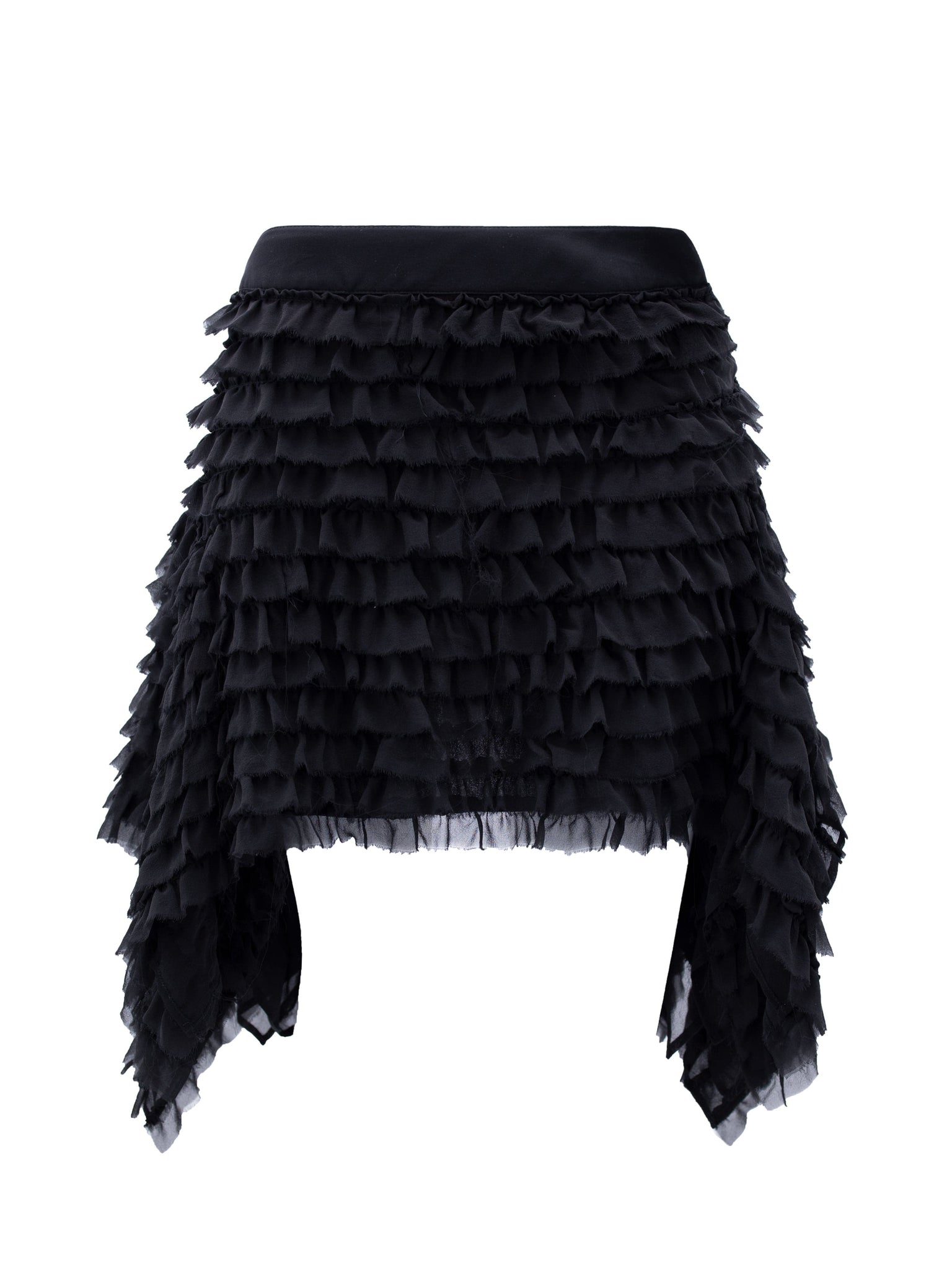 Ruffled Skirt in Black