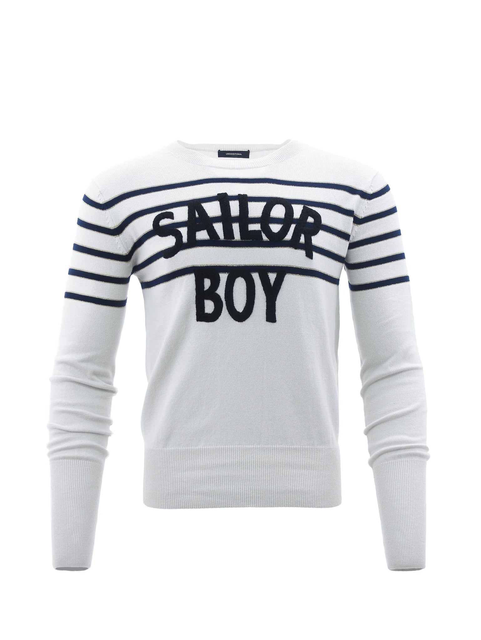 Sailor Boy Knitted Jumper in White