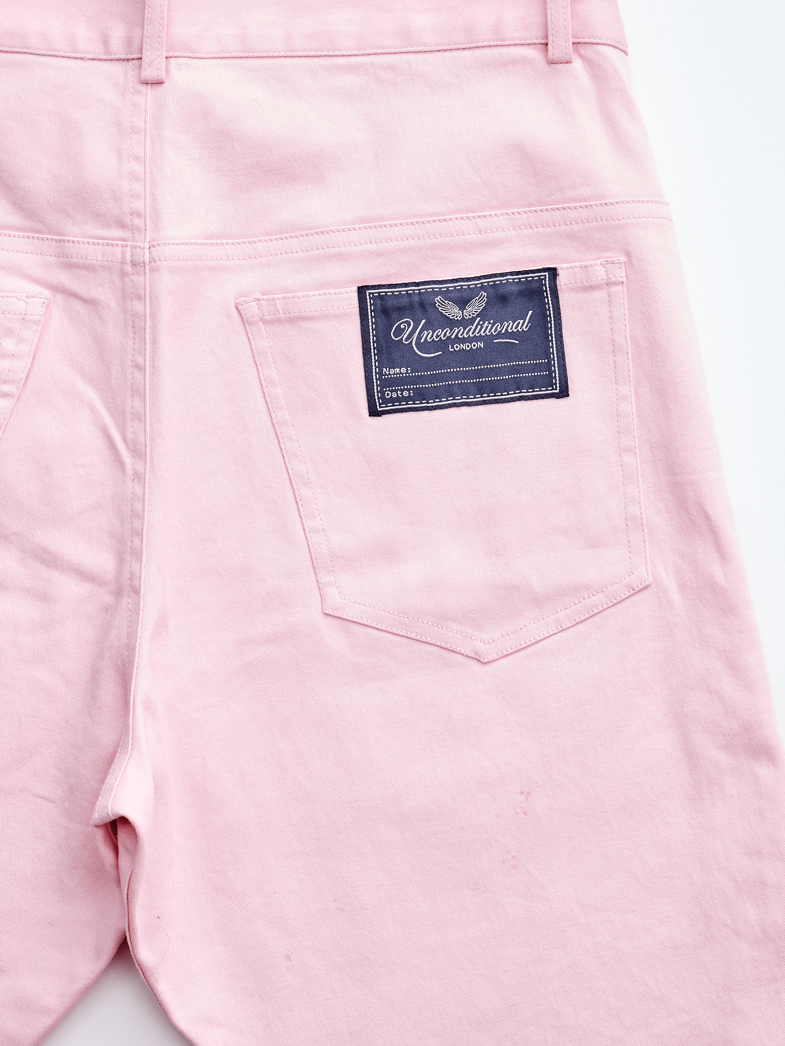 Salmon Pink Frayed Shorts