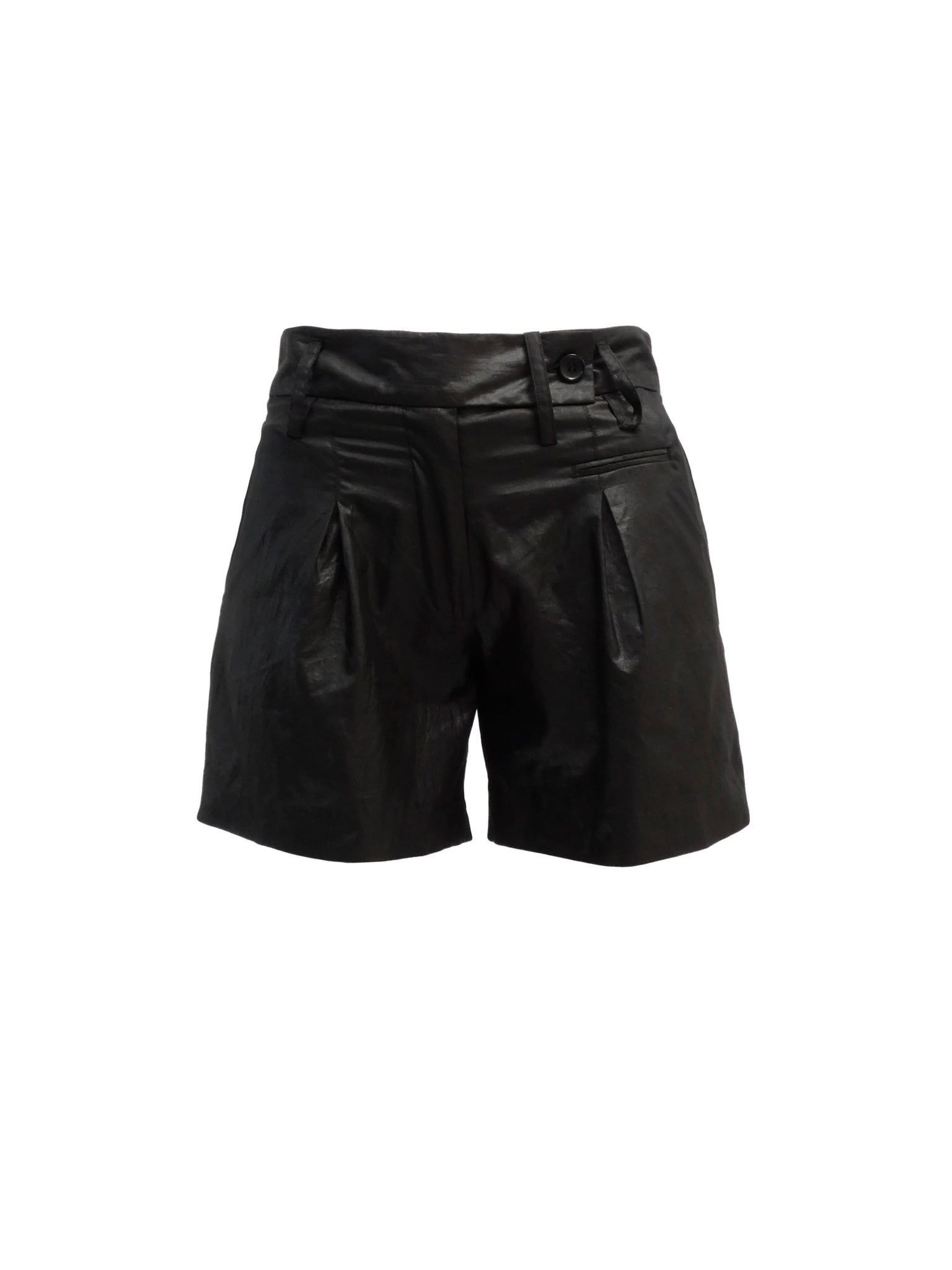 Black Metallic Shorts