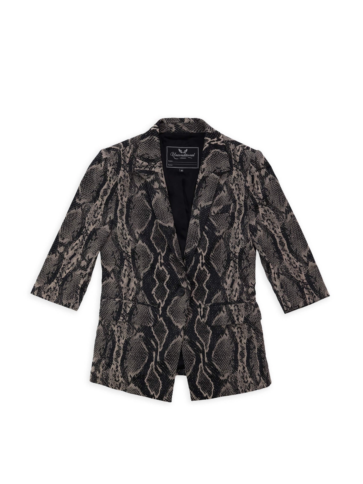 Snake Skin Short Sleeved Blazer