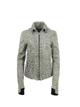 Snakeskin Zip-Up Jacket