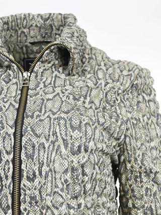 Snakeskin Zip-Up Jacket