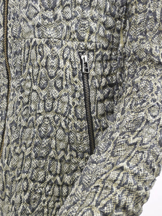 Snakeskin Zip-Up Jacket