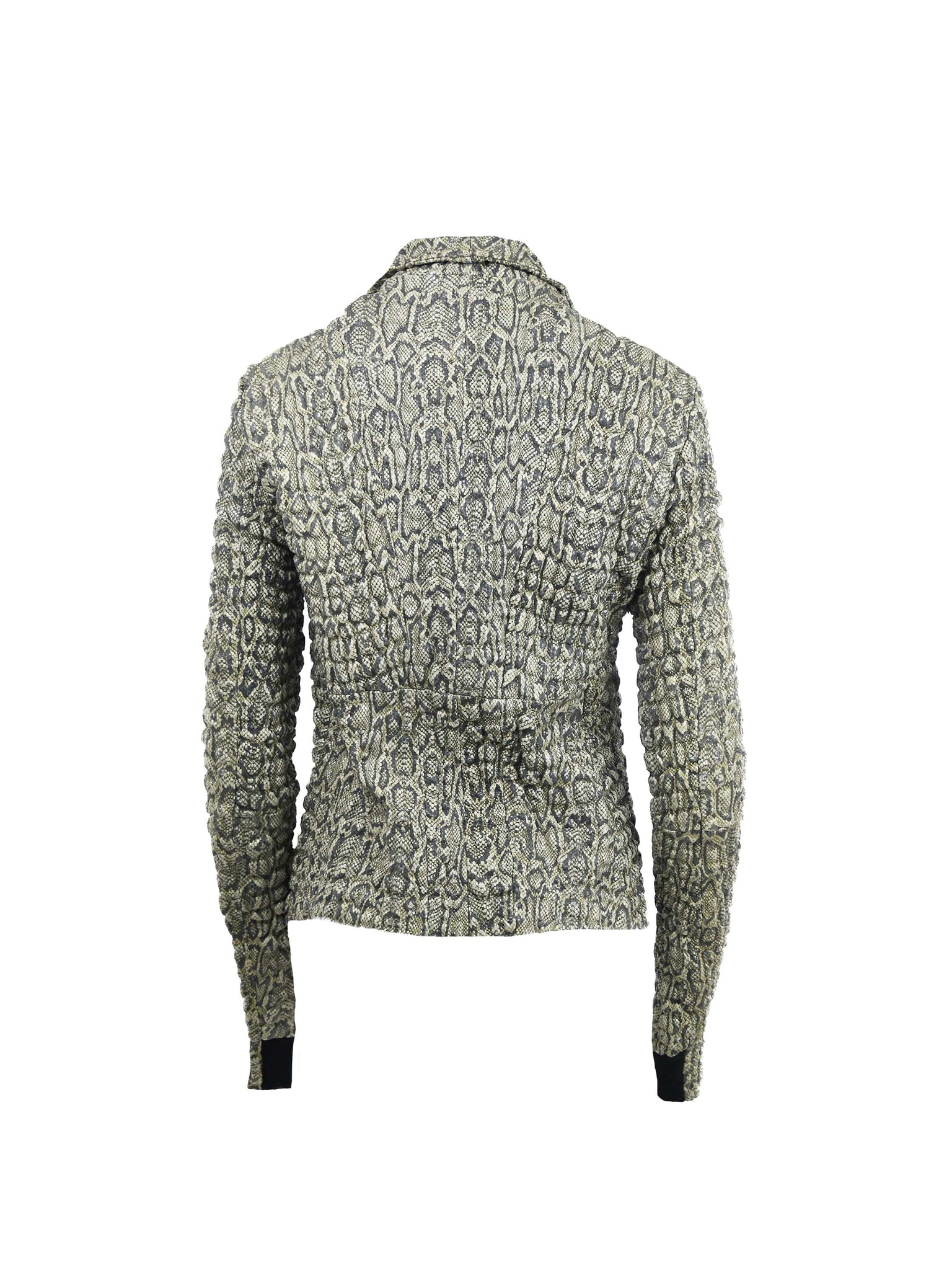 Snakeskin Zip-Up Jacket